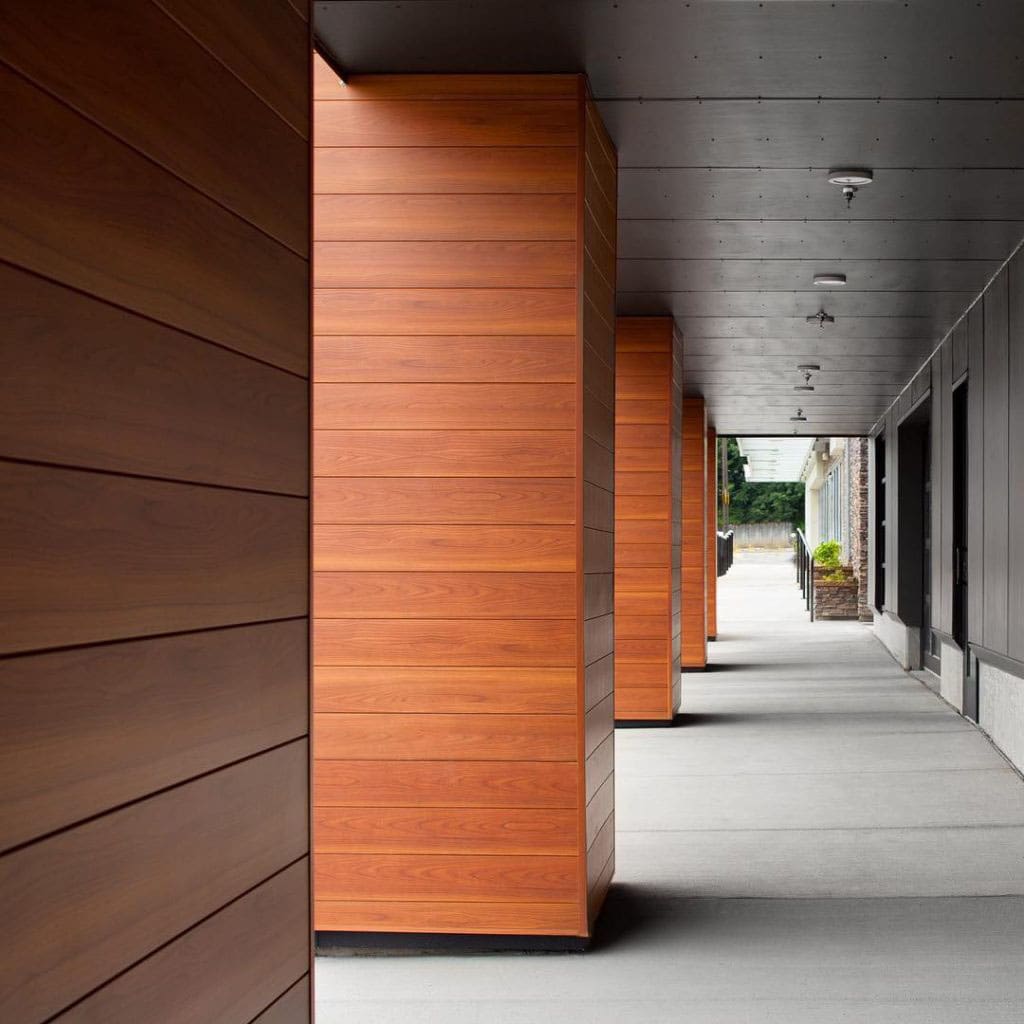 Building columns with aluminum siding