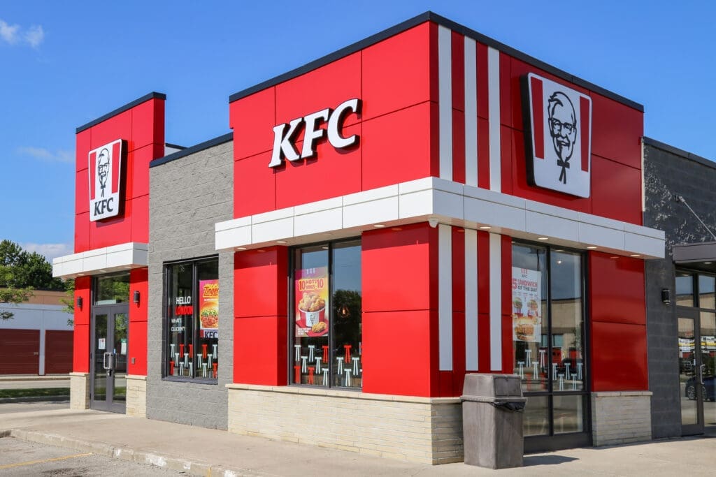 NORTEM aluminum cladding system enhancing KFC store facade in Toronto