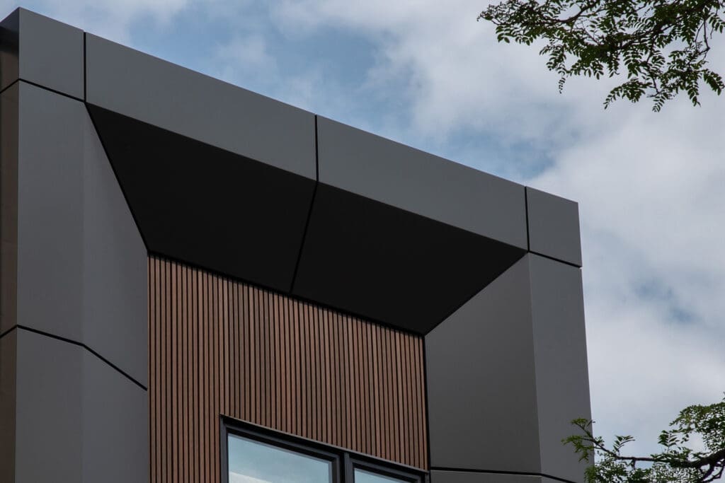 Custom Aluminum Composite Panels on contemporary residential project